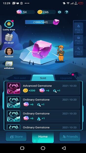 Dig The Gemstone Mod APK v1.0.2 (Unlimited gems, diamonds)