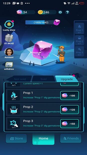 Dig The Gemstone Mod APK v1.0.2 (Unlimited gems, diamonds)